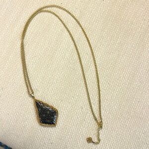 Kendra Scott Aiden long gunmetal and gold necklace